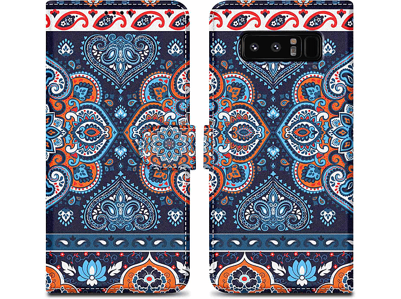 Galaxy Print CADORABO NOTE Hülle Bookcover, Blaues 1 8, Mandala No. Book Design, im Samsung,