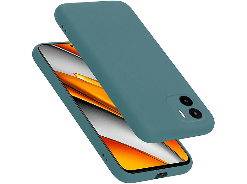 CADORABO Hülle im Liquid Silicone Case Style, Backcover, Xiaomi, RedMi A1, LIQUID GRÜN