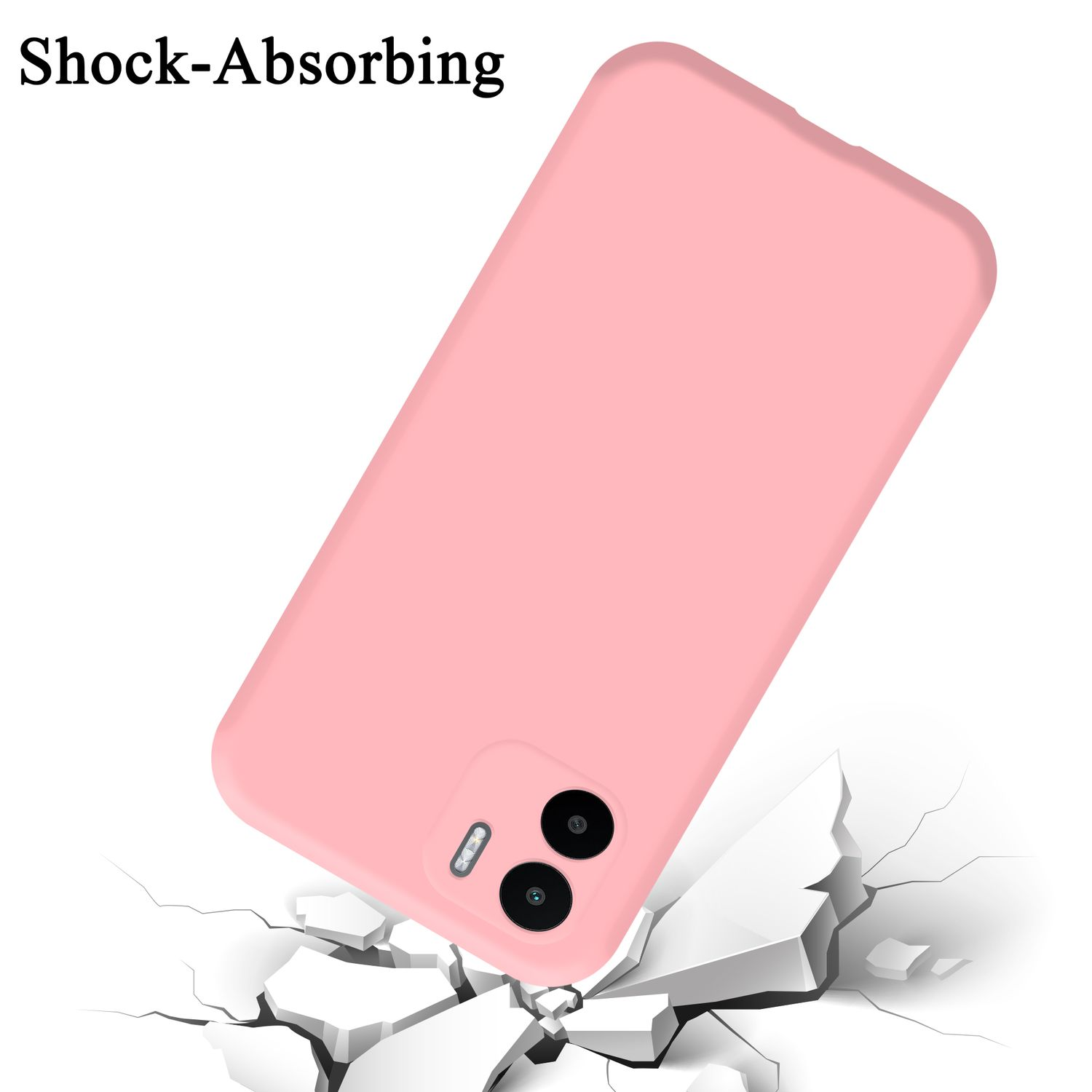 CADORABO Hülle im Liquid PINK Xiaomi, RedMi A1, Backcover, LIQUID Silicone Style, Case