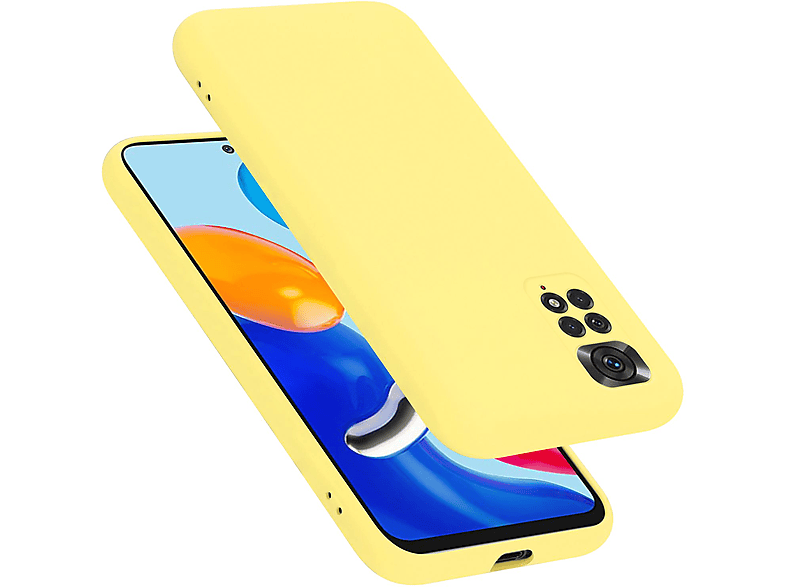 CADORABO Hülle im Liquid Silicone Case Style, Backcover, Xiaomi, RedMi NOTE 11 4G / 11S 4G, LIQUID GELB