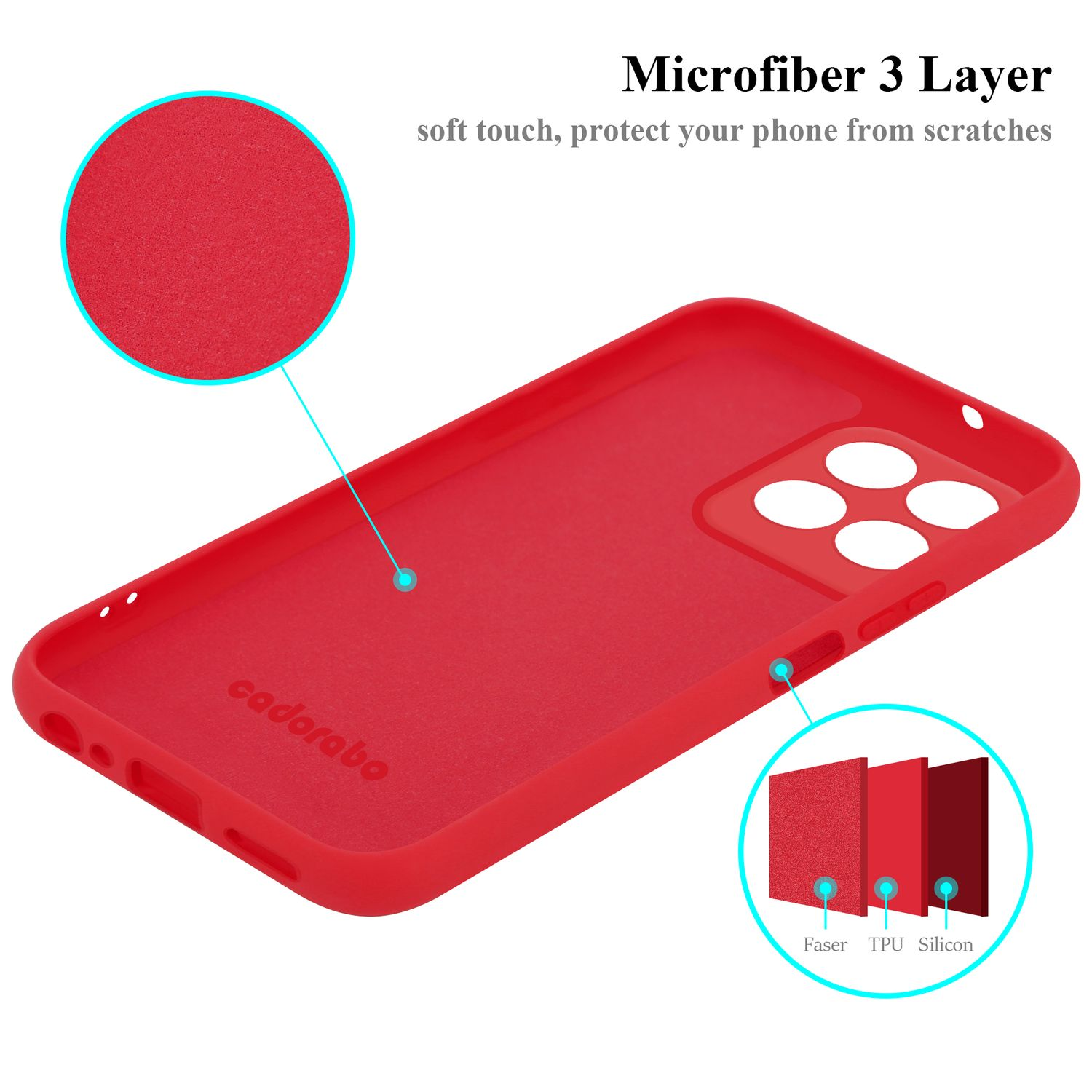 X8 Backcover, Case 5G, Hülle CADORABO LIQUID ROT im Silicone Style, Liquid Honor,