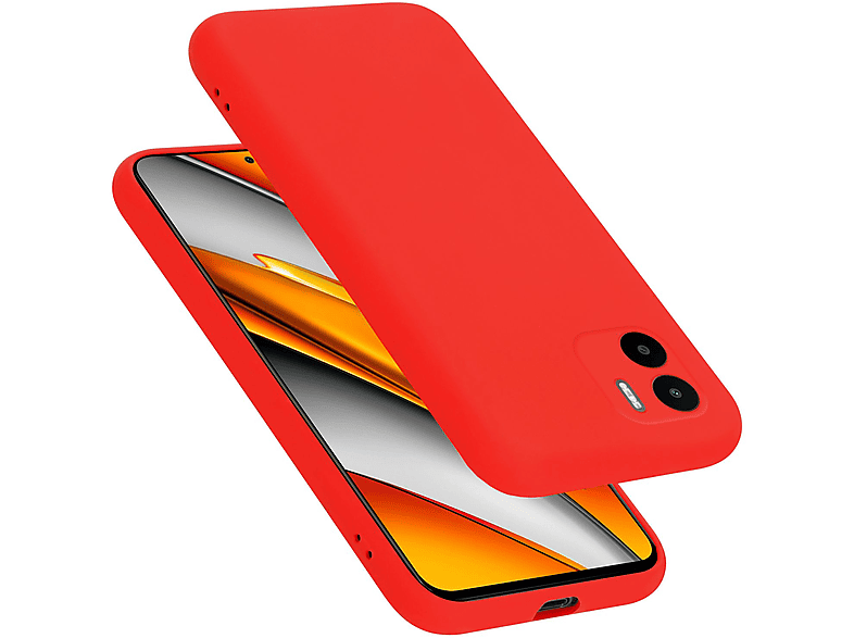CADORABO Hülle im Liquid Silicone Case Style, Backcover, Xiaomi, RedMi A1, LIQUID ROT