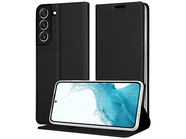 Custodia Libro Portafoglio Per Huawei Nova 5T, Finta Pelle Nera Con Vani Per Carte E Chiusura Magnetica, Cover Protettiva Con Funzione Stand