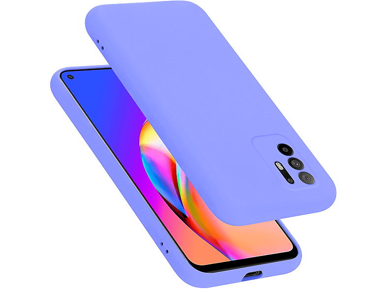CADORABO Hülle im Silicone Oppo, LILA 5G, HELL Case LIQUID Style, Backcover, A94 Liquid