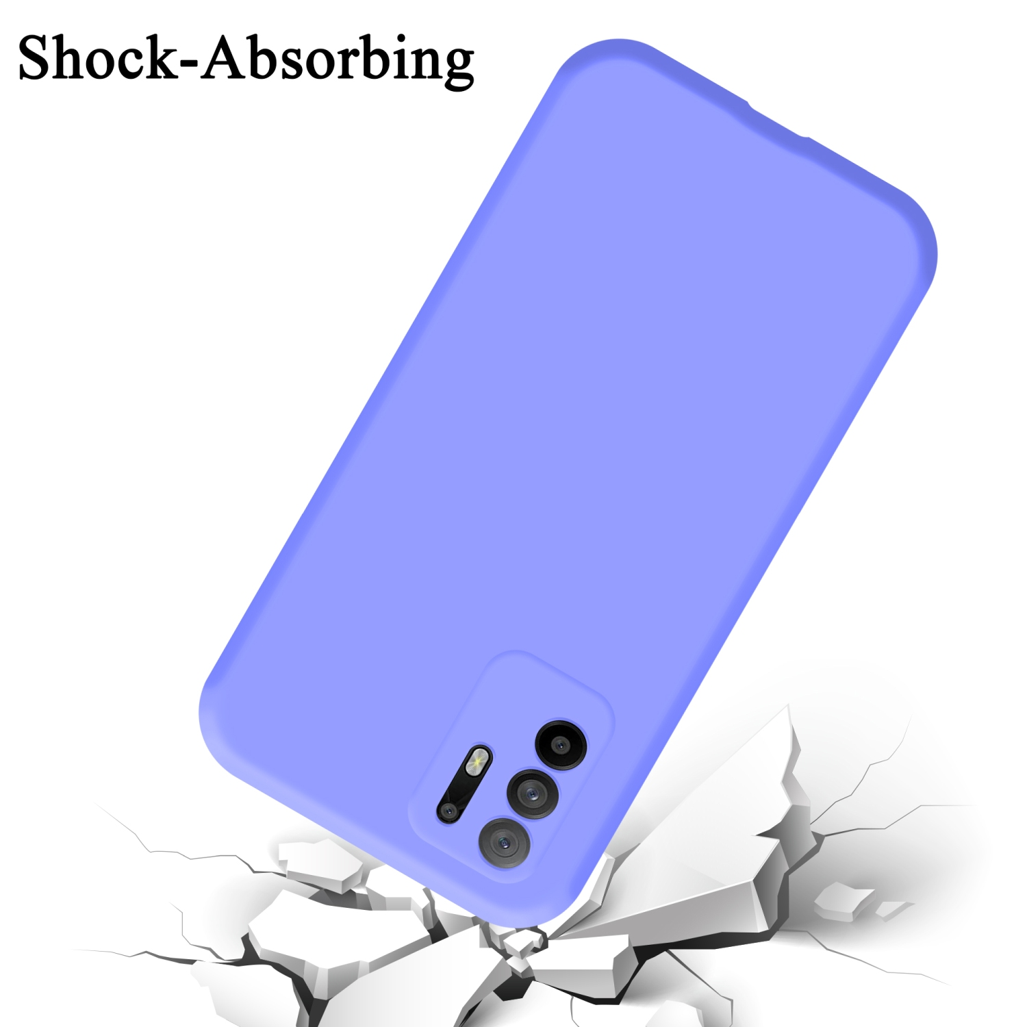 LILA 5G, Backcover, Liquid HELL Hülle Oppo, Style, Case Silicone A94 im LIQUID CADORABO