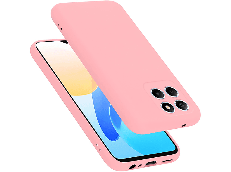 CADORABO Hülle im Liquid Silicone Case Style, Backcover, Honor, X8 5G, LIQUID PINK