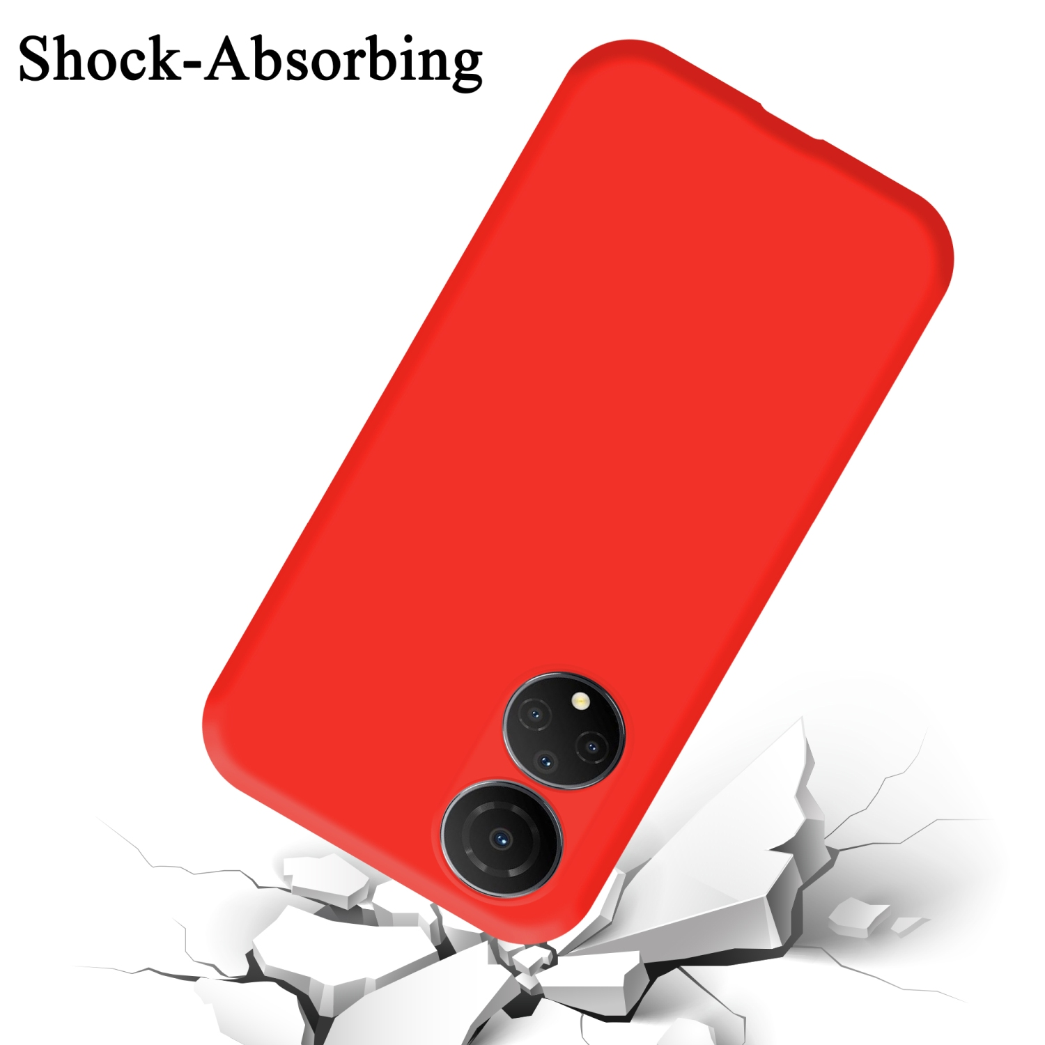 CADORABO Hülle im Liquid Silicone X7, Honor, Backcover, ROT Case Style, LIQUID