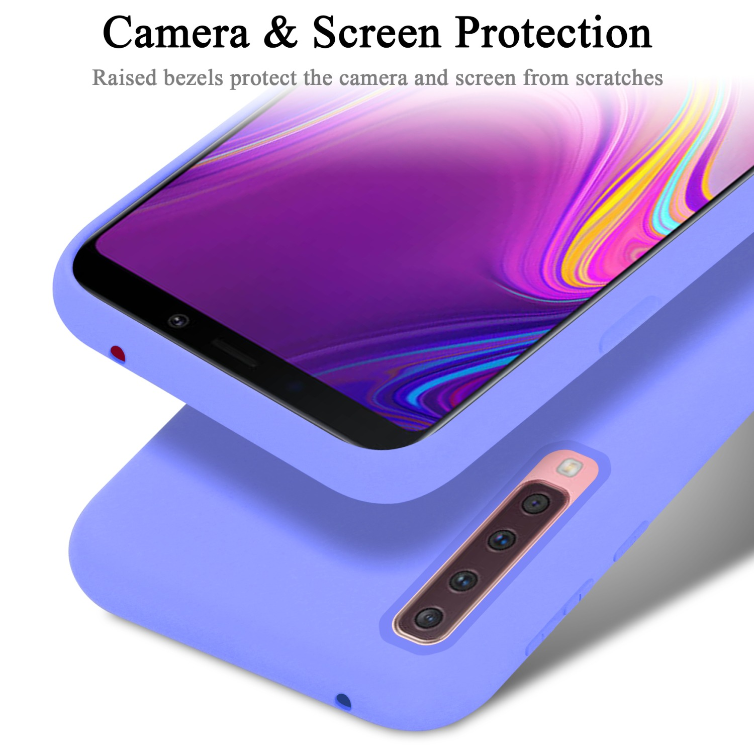 CADORABO Hülle Galaxy Liquid Samsung, HELL Silicone Case Backcover, 2018, LIQUID im Style, LILA A9