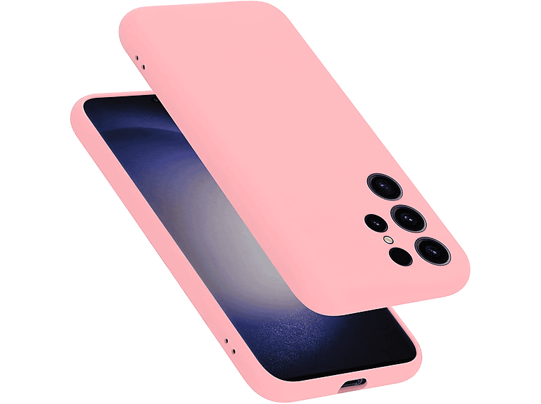 CADORABO Hülle PINK Samsung, Case Backcover, Liquid Style, Silicone LIQUID im S23 Galaxy ULTRA