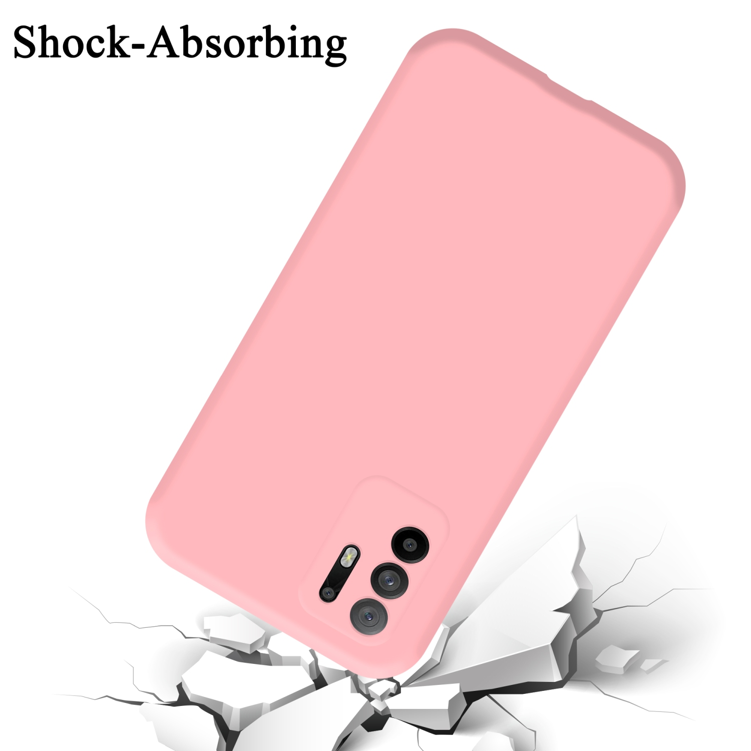 CADORABO Hülle im Liquid Silicone A94 PINK 5G, Oppo, Case LIQUID Backcover, Style