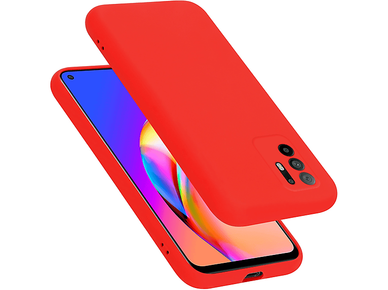 A94 Backcover, Oppo, ROT LIQUID im CADORABO Hülle Style, 5G, Liquid Case Silicone