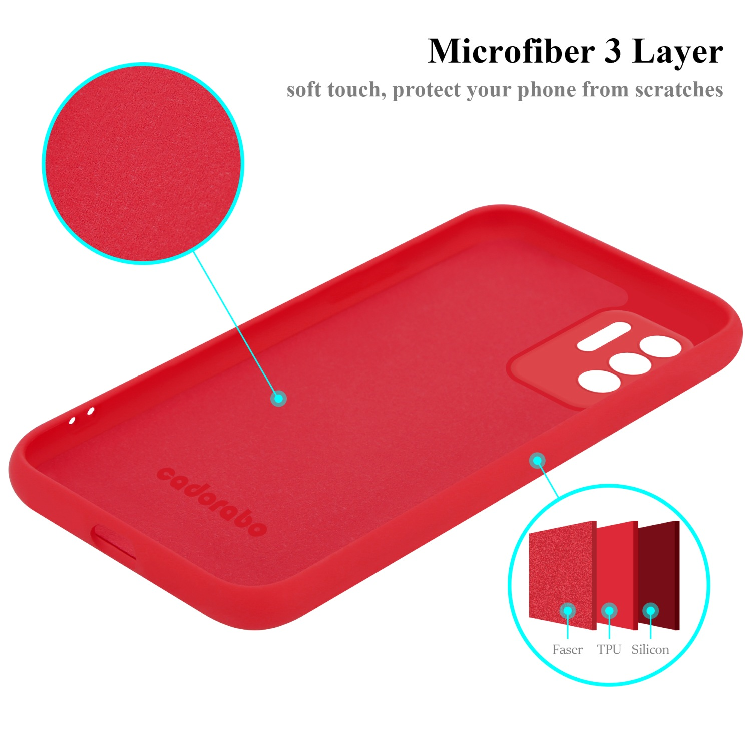 A94 Backcover, Oppo, ROT LIQUID im CADORABO Hülle Style, 5G, Liquid Case Silicone