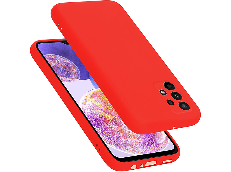 CADORABO Hülle / Galaxy Liquid Backcover, 4G im LIQUID Case 5G, ROT Samsung, A23 Style, Silicone