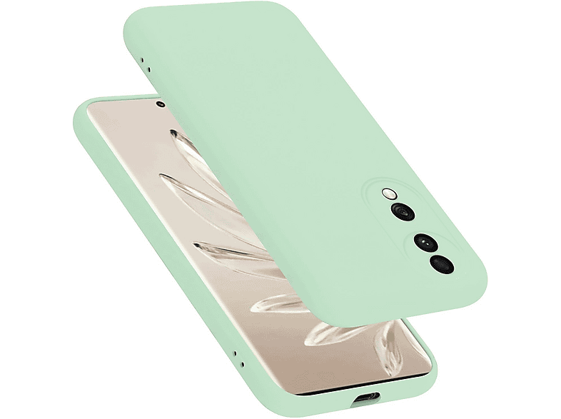 CADORABO Hülle im Liquid Silicone Backcover, Style, Honor, LIQUID GRÜN Case HELL 70