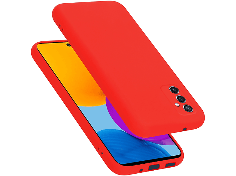 CADORABO Hülle im Liquid Samsung, Silicone ROT 5G, Galaxy Style, LIQUID Backcover, Case M52