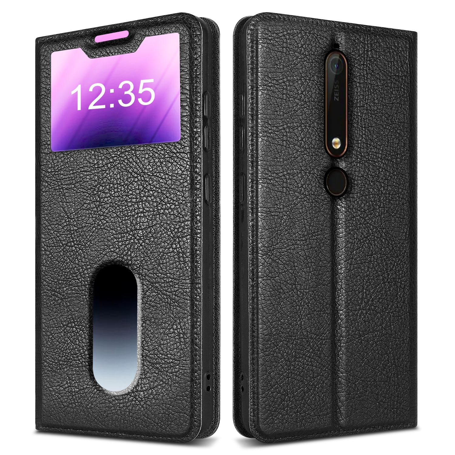 Cadorabo - Custodia Compatibile Con Nokia 6 2017 In Nero Cometa