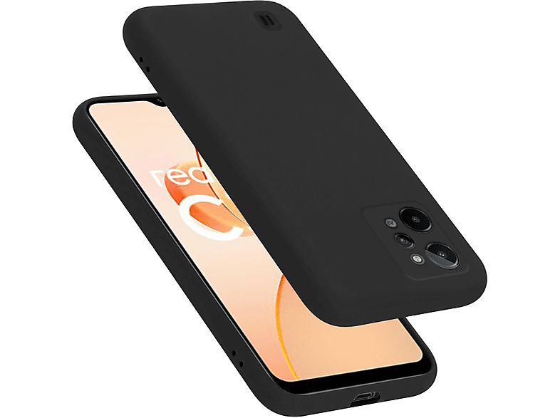 CADORABO Hülle im Liquid Silicone Case Style, Backcover, Realme, C31, LIQUID SCHWARZ