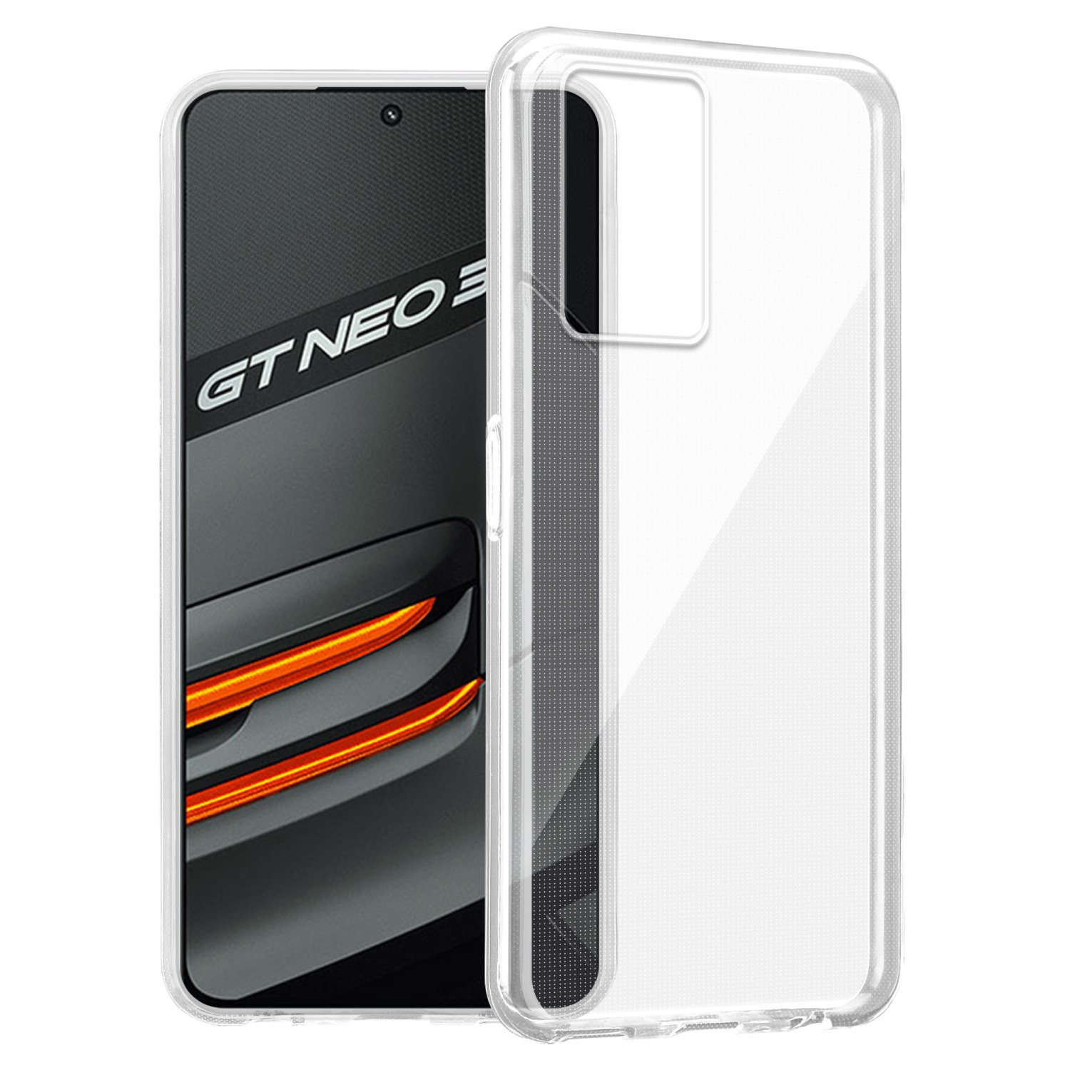 CADORABO Custodia in silicone TPU cover flessibile con anello CUSTODIA per GT / GT Neo 2T / Q3 PRO, Nero
