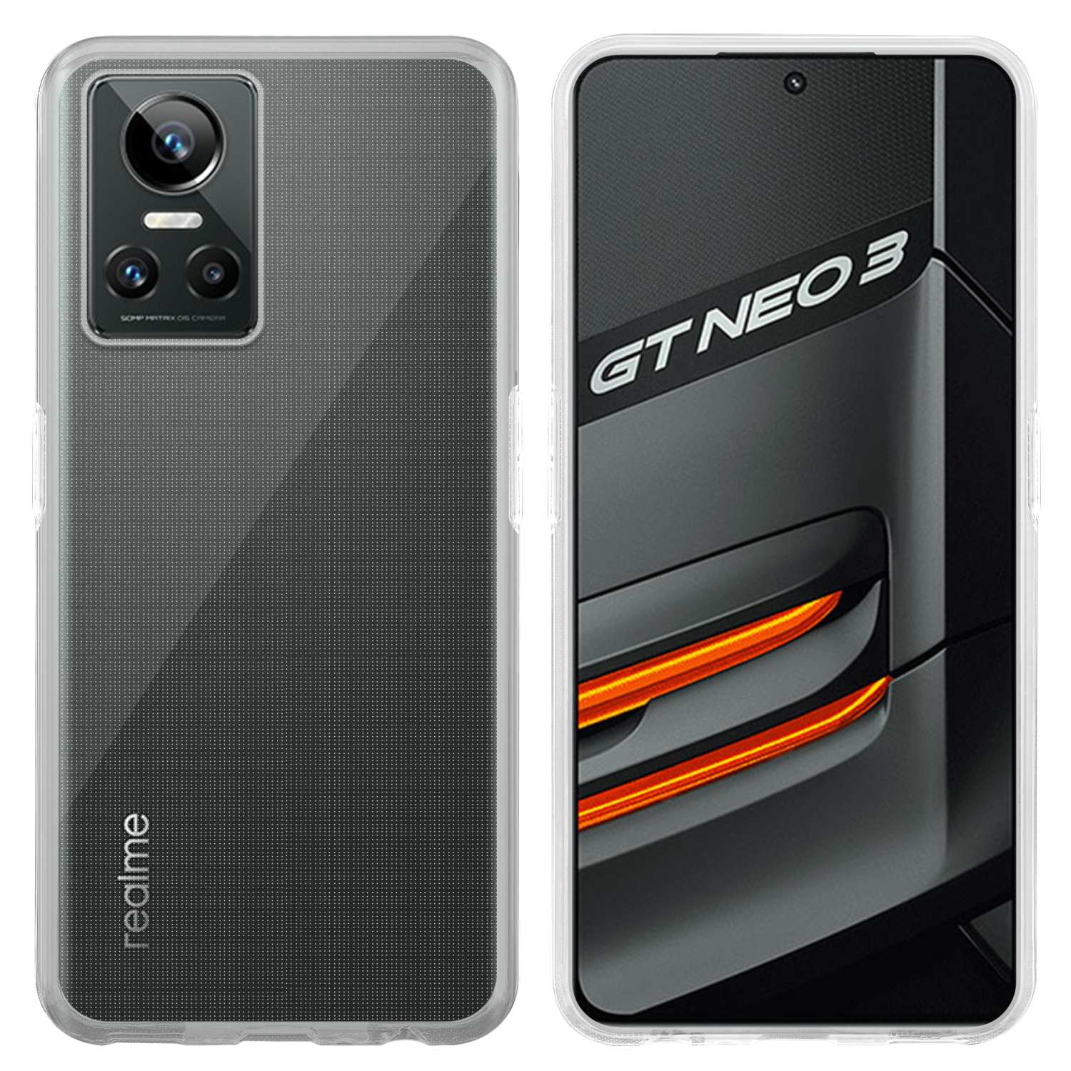 Tumundosmartphone Custodia In Silicone Antiurto Trasparente Per Realme GT Neo 2 5G - Protezione Rinforzata Agli Angoli, Cover In TPU Morbido - 3