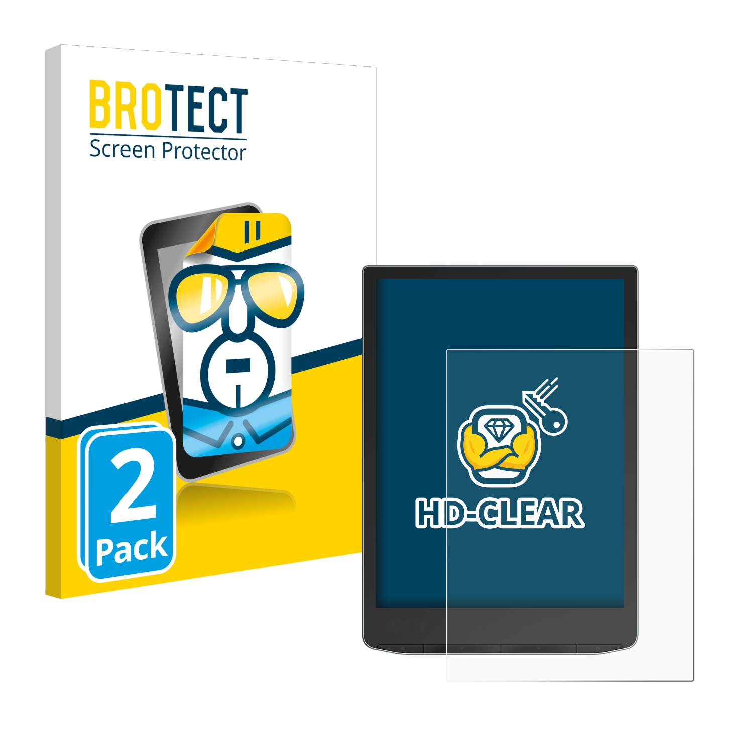 BROTECT 2x klare Schutzfolie(für PocketBook 3) Color InkPad