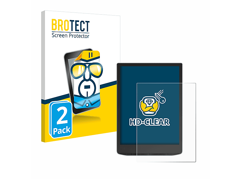 BROTECT 2x klare Schutzfolie(für PocketBook 3) Color InkPad