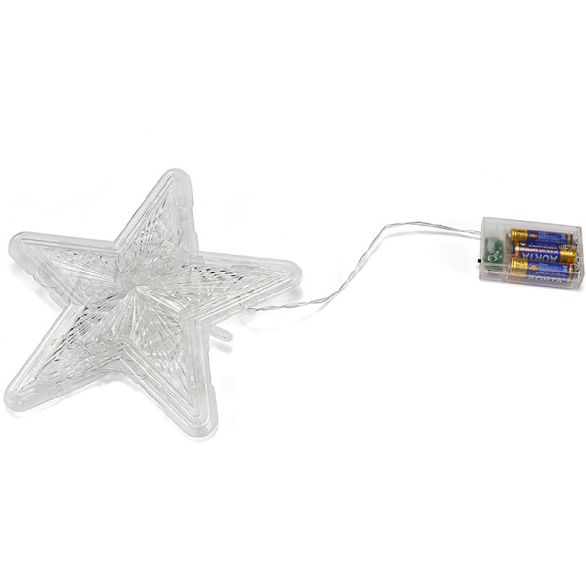 COZEVDNT LED Tree Weihnachtsdeko, Christmas Tree Star with Lighted Topper Blau