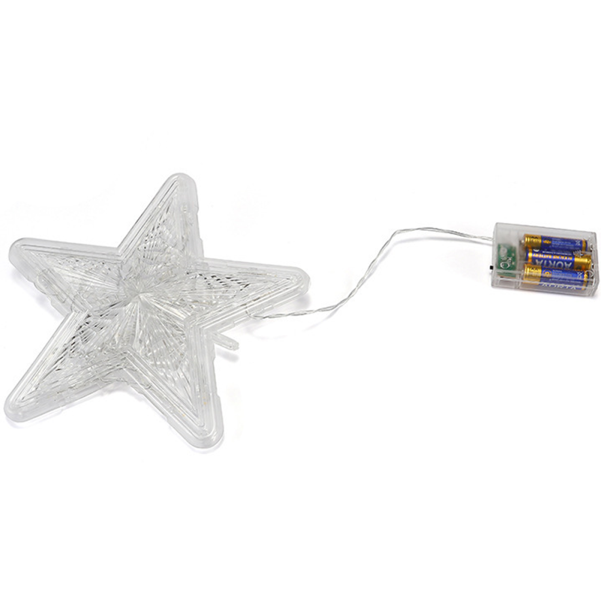 with LED Weihnachtsdeko, Christmas Lighted Topper Weiß Tree Star Tree COZEVDNT