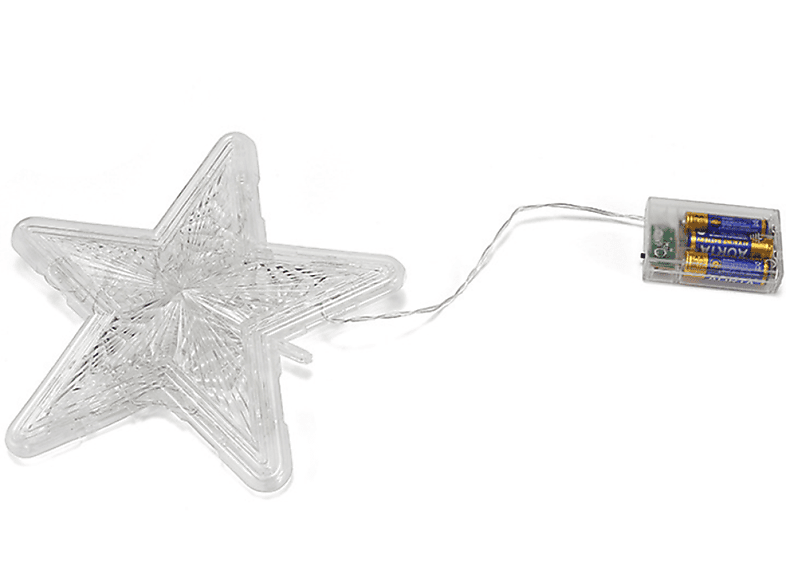 COZEVDNT LED Lighted Christmas Tree Topper with Star Tree Blau Weihnachtsdeko