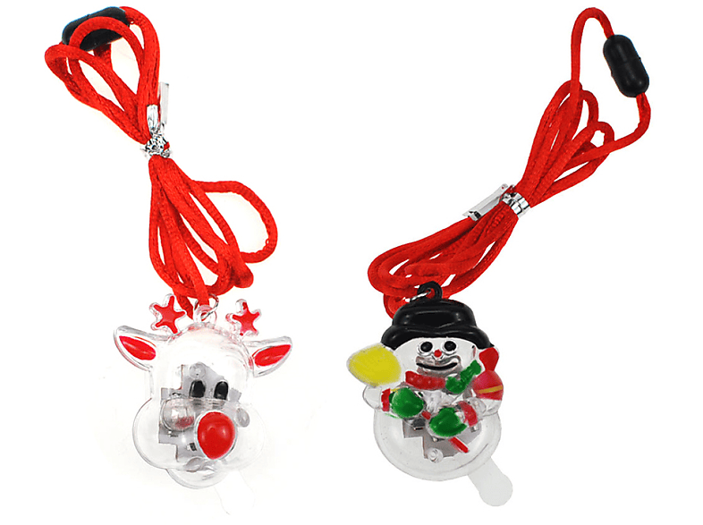 COZEVDNT Light-Up Christmas Bulb Necklaces Mehrfarbig Xmas Parties - Weihnachtsdeko, Festive Accessories for