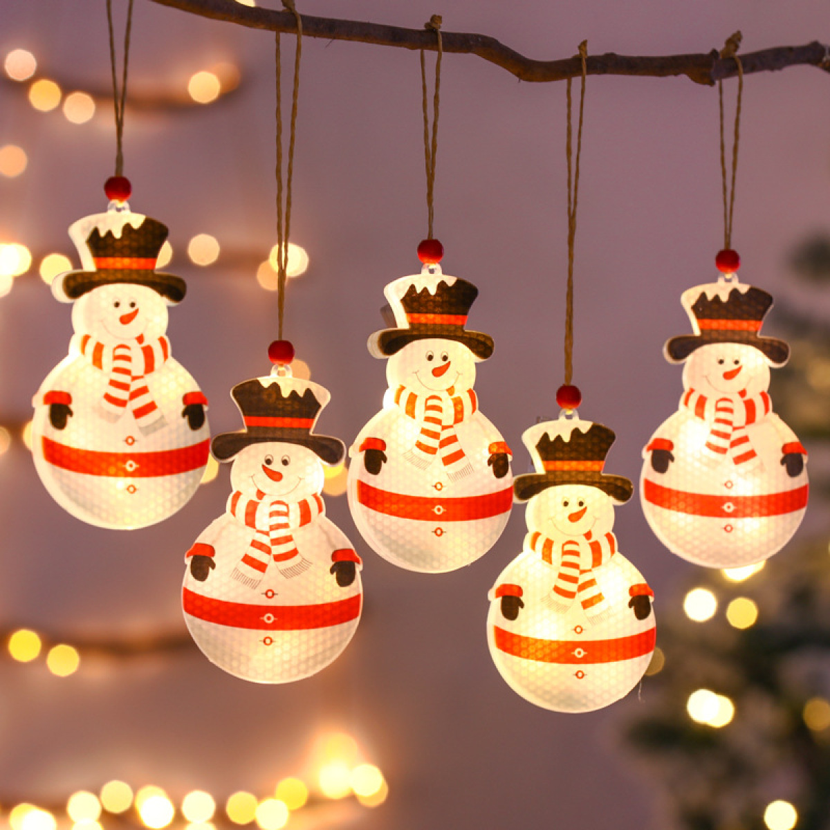 COZEVDNT Christmas LED Hanging Ornaments Tree for Rot Decoration Weihnachtsdeko