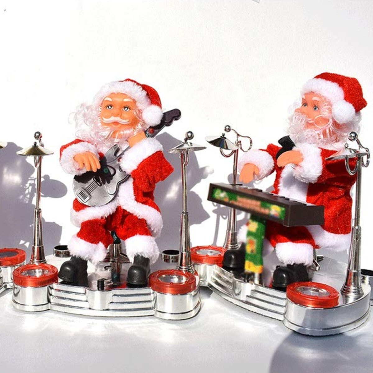 Vintage Decor COZEVDNT Christmas Rot Santa Saxophone Dancing for Claus Kids - Weihnachtsdeko,