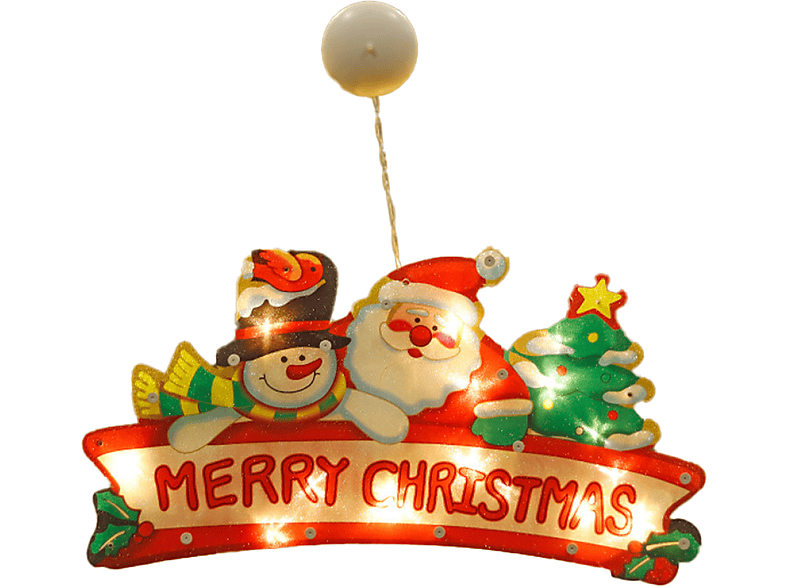 COZEVDNT Weihnachtsfenster-Dekorationslichterkette - Groß, für Weihnachtsfeiern Weihnachtsdeko, Mehrfarbig