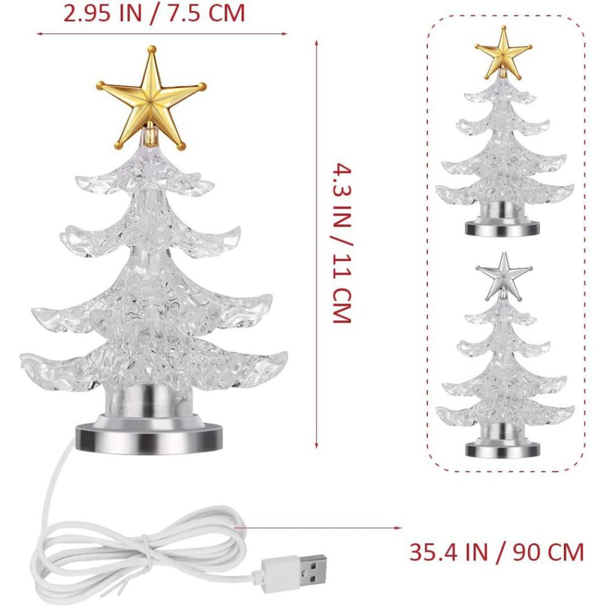 COZEVDNT Weihnachtsbaum Nachtlichter - USB-LED Silber Dekoration Weihnachtsdeko
