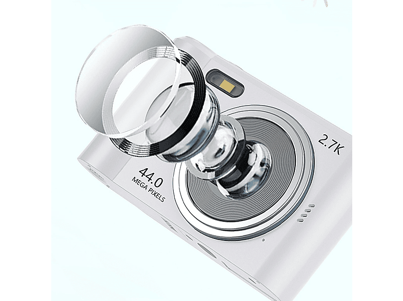 HD SYNTEK Kamera Weiß Digitalkamera Kamera Smart weiß, Digitalkamera Reisen Zoom Täglich LCD- Tragbar 8x