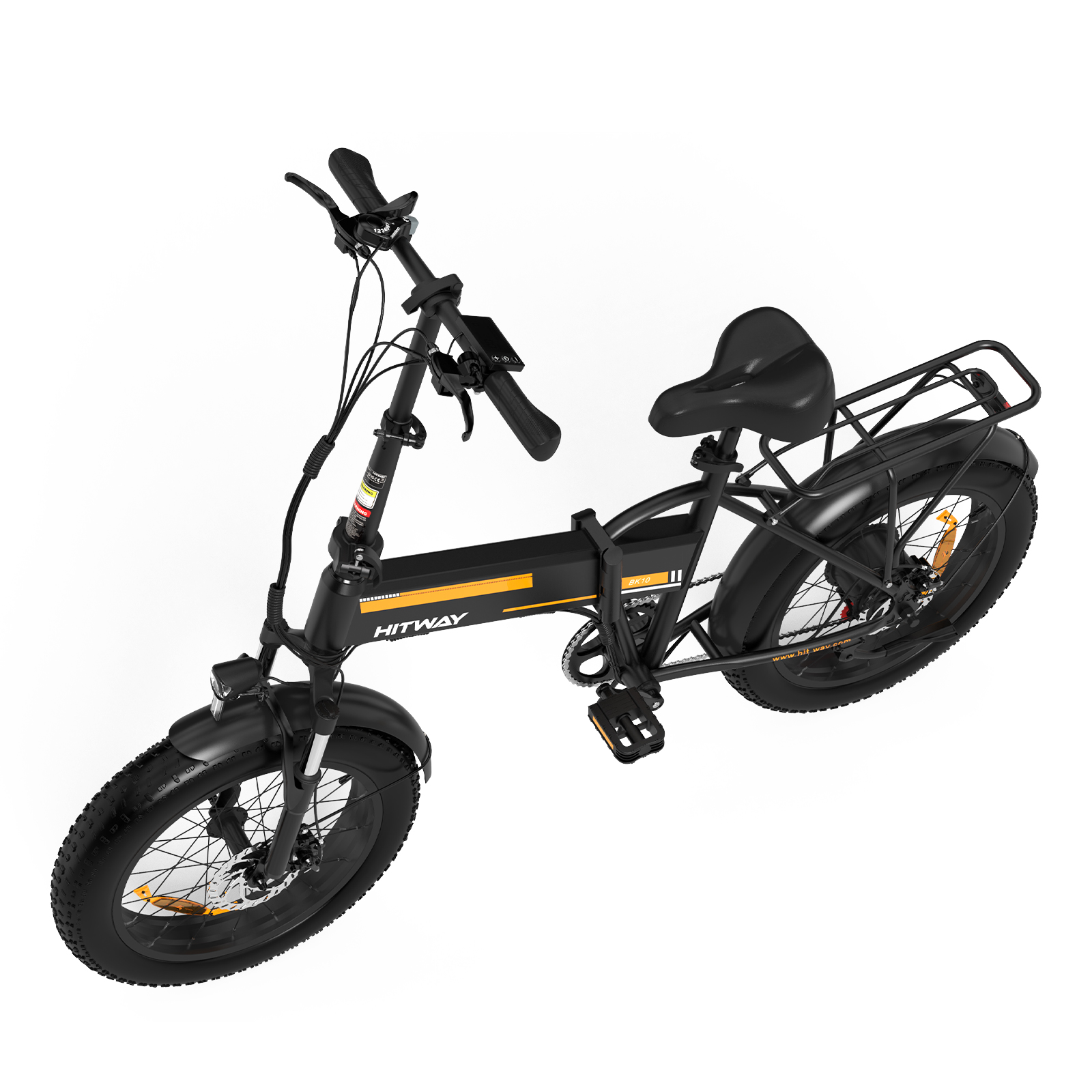 20 Unisex-Rad, Mountainbike und (Laufradgröße: BK10 432, Zoll, Schwarz Orange) HITWAY