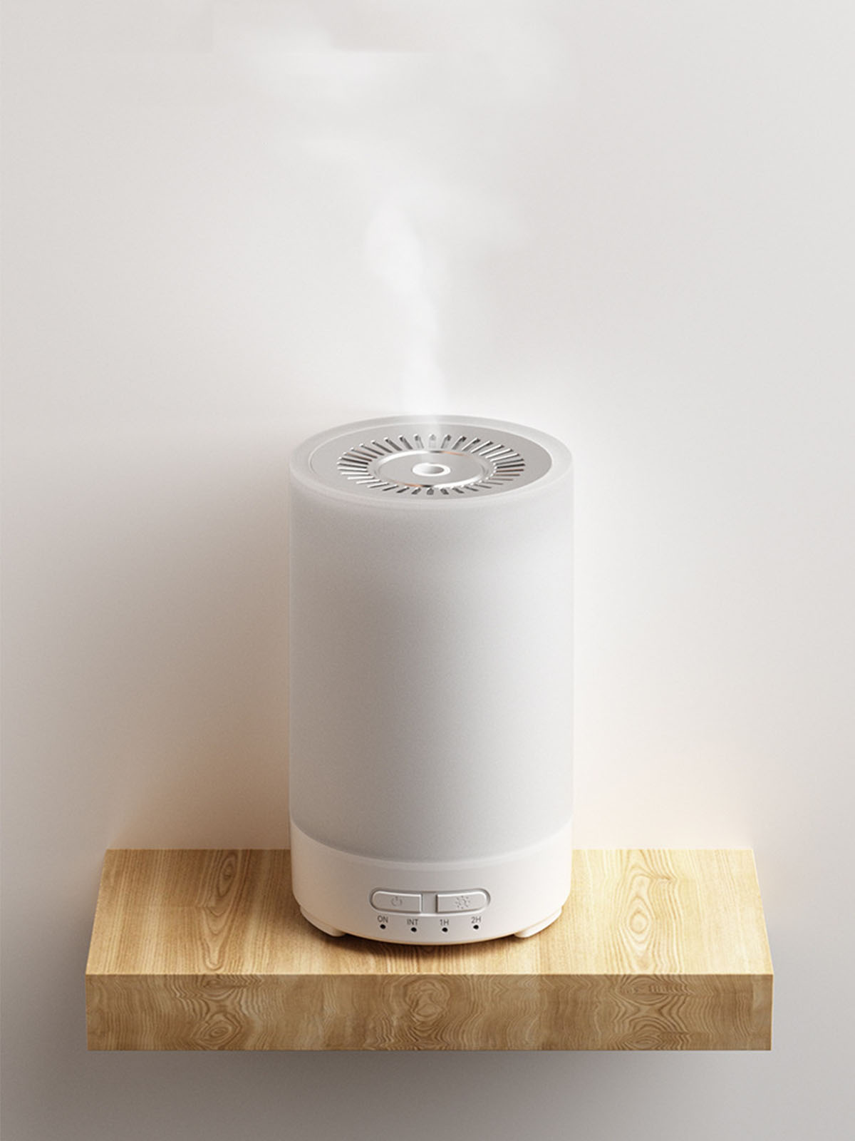 Aromatherapie-Diffusor Farbwechsel-Licht Luftbefeuchter weiß，Holzmaserung und (Raumgröße: BRIGHTAKE mit Luftbefeuchtung 20 Intelligenter m²)