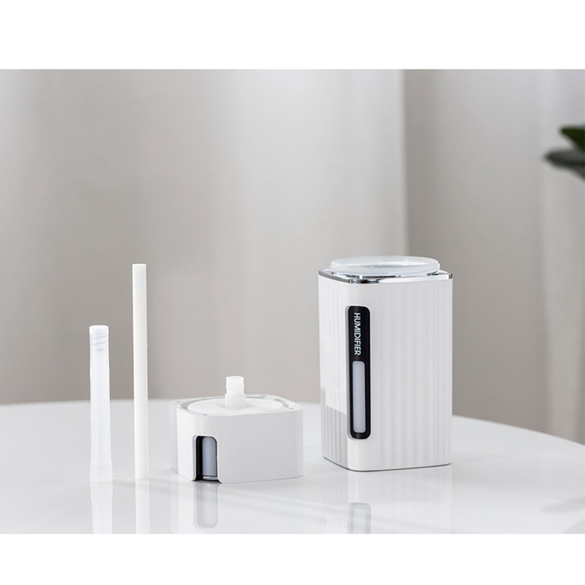 10 - (Raumgröße: USB Kapazität, Mute, Luftbefeuchter Mini BRIGHTAKE Große m²) 300ml 7-Farblicht Weiß Luftbefeuchter
