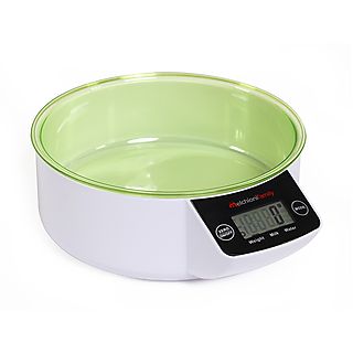 Balanza de cocina - MELCHIONI FAMILY ALLEGRA WV, 5 kg, Blanco y Verde