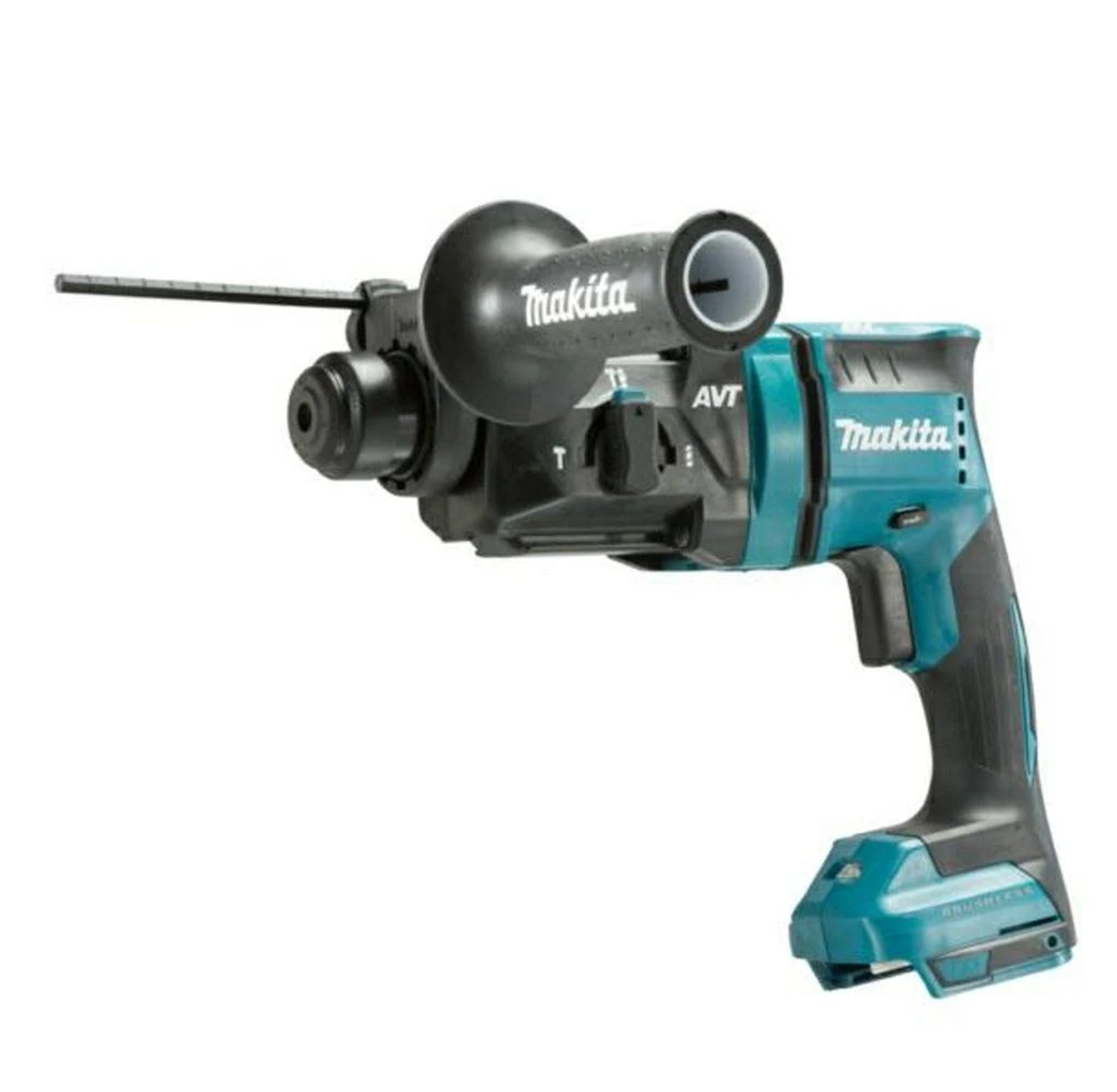 Trapano elettrico Makita su sfondo bianco.