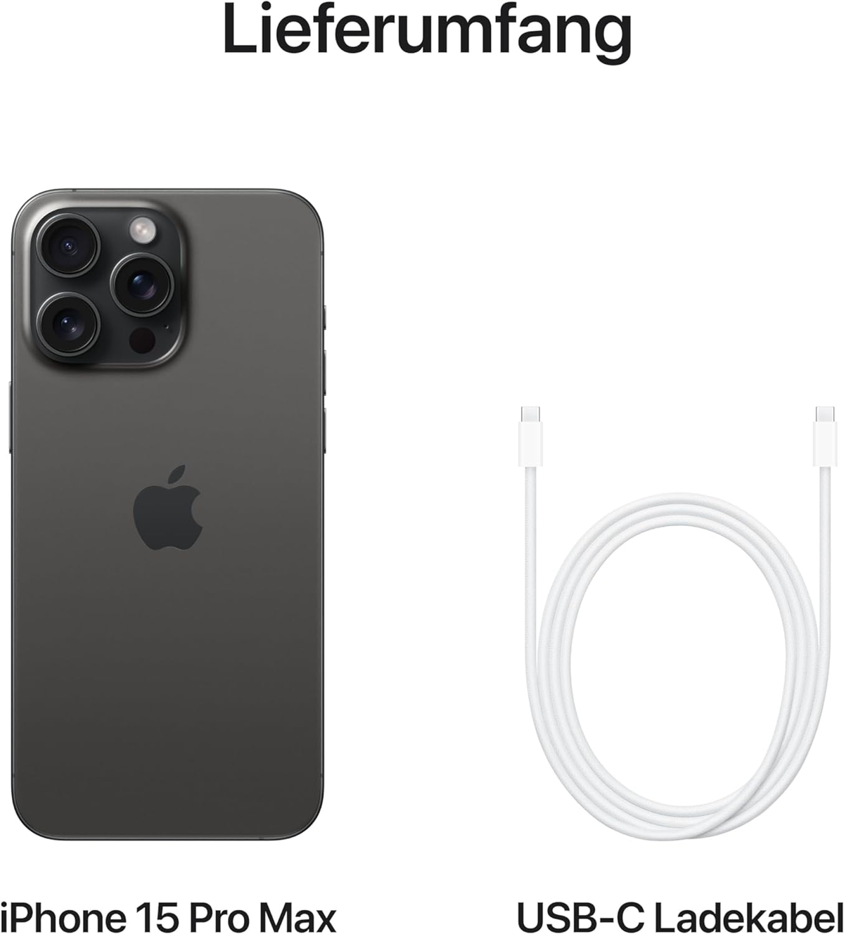 iPhone 15 Pro Max z kablem USB-C.