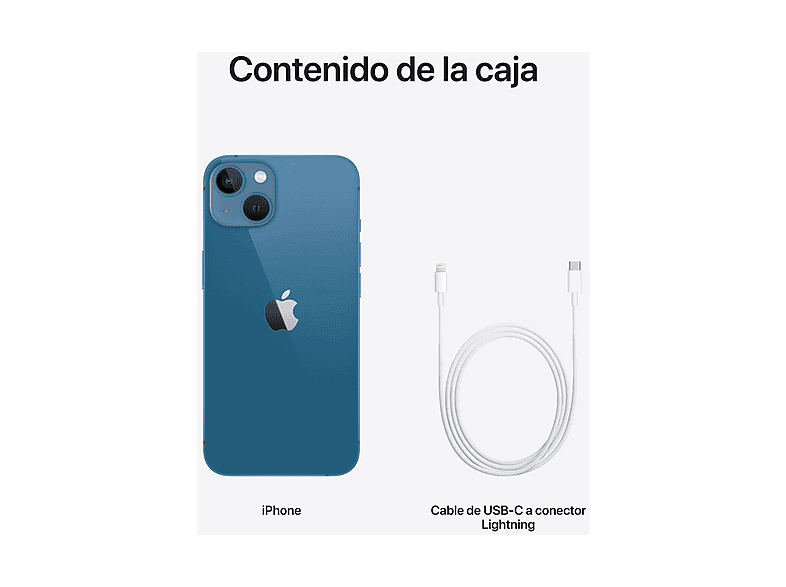 APPLE iPhone 13, White, Móvil iOS, 128 GB, 4 GB RAM, 6,1 