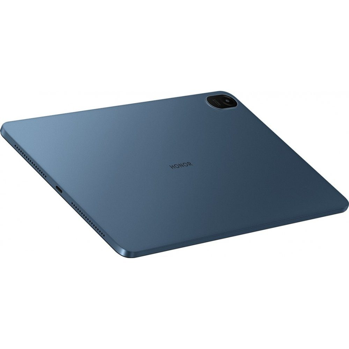 Blaue Tablet-Rückseite mit 'HONOR'-Schriftzug. Kamera und Logo oben rechts.