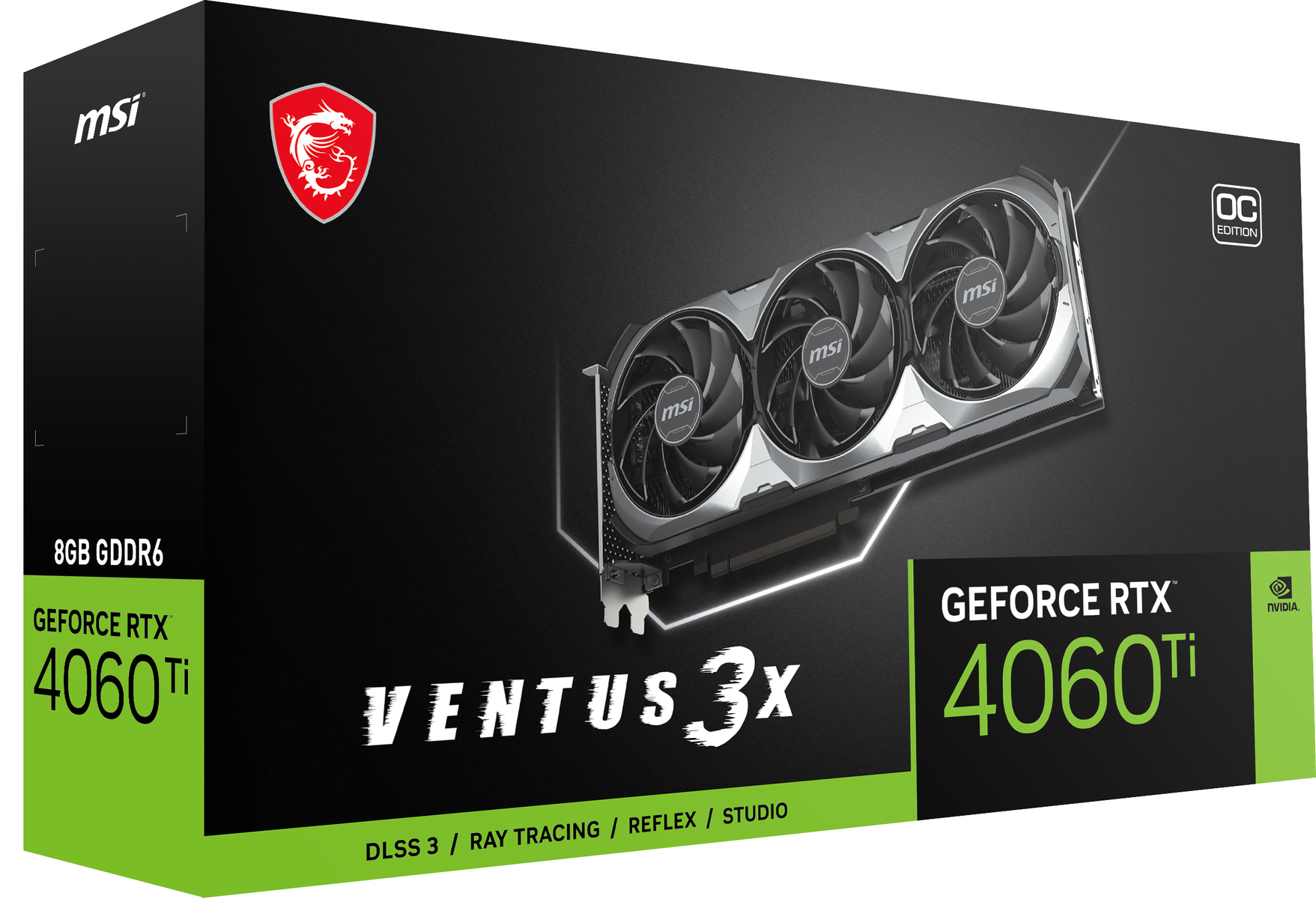 MSI GeForce RTX 4060 8G Grafikkarte) VENTUS (NVIDIA, Ti OC 3X