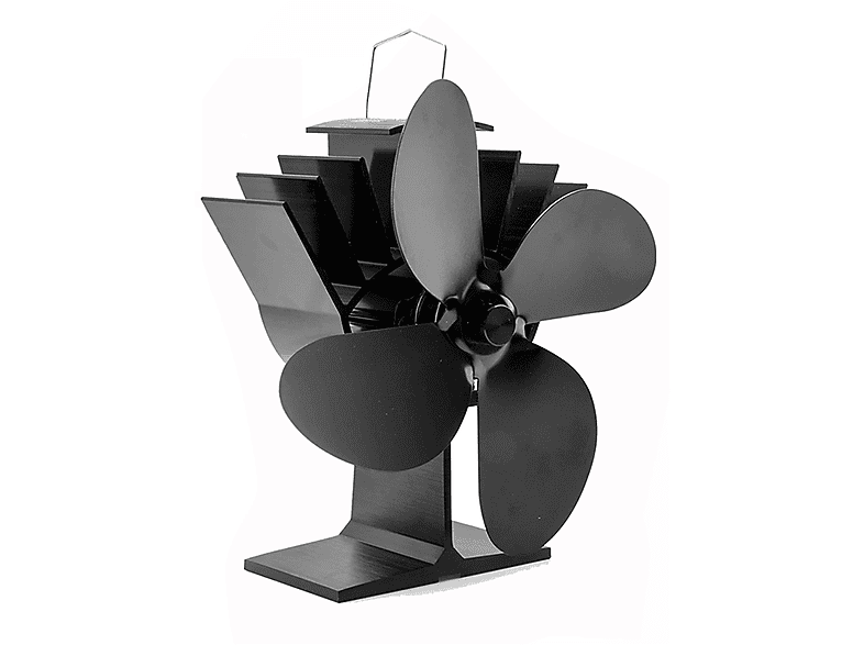 Kaminofen PROSCENIC Kaminventilator 4 Flügel Stove Schwarz Fan