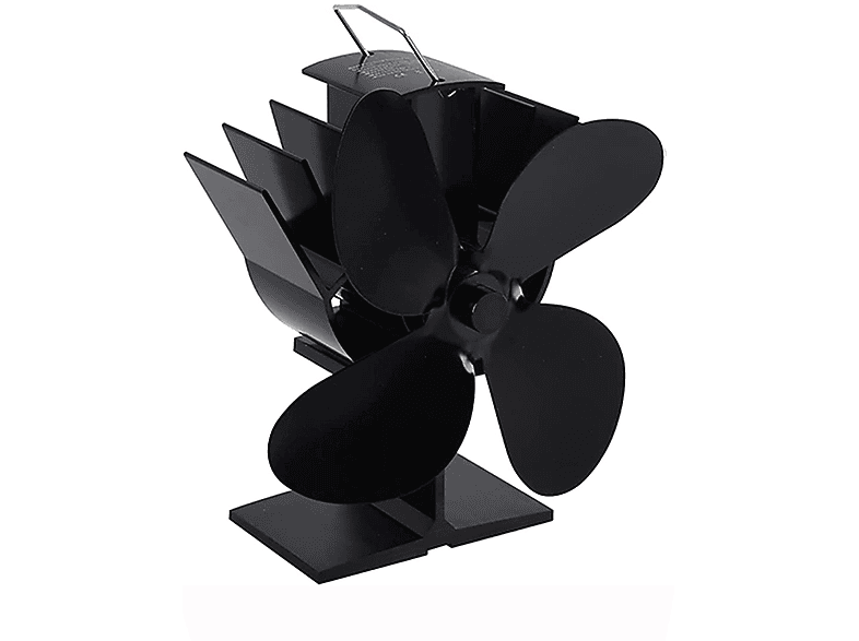 4 PROSCENIC Kaminofen Elektrischer schwarze Kaminventilator Flügel