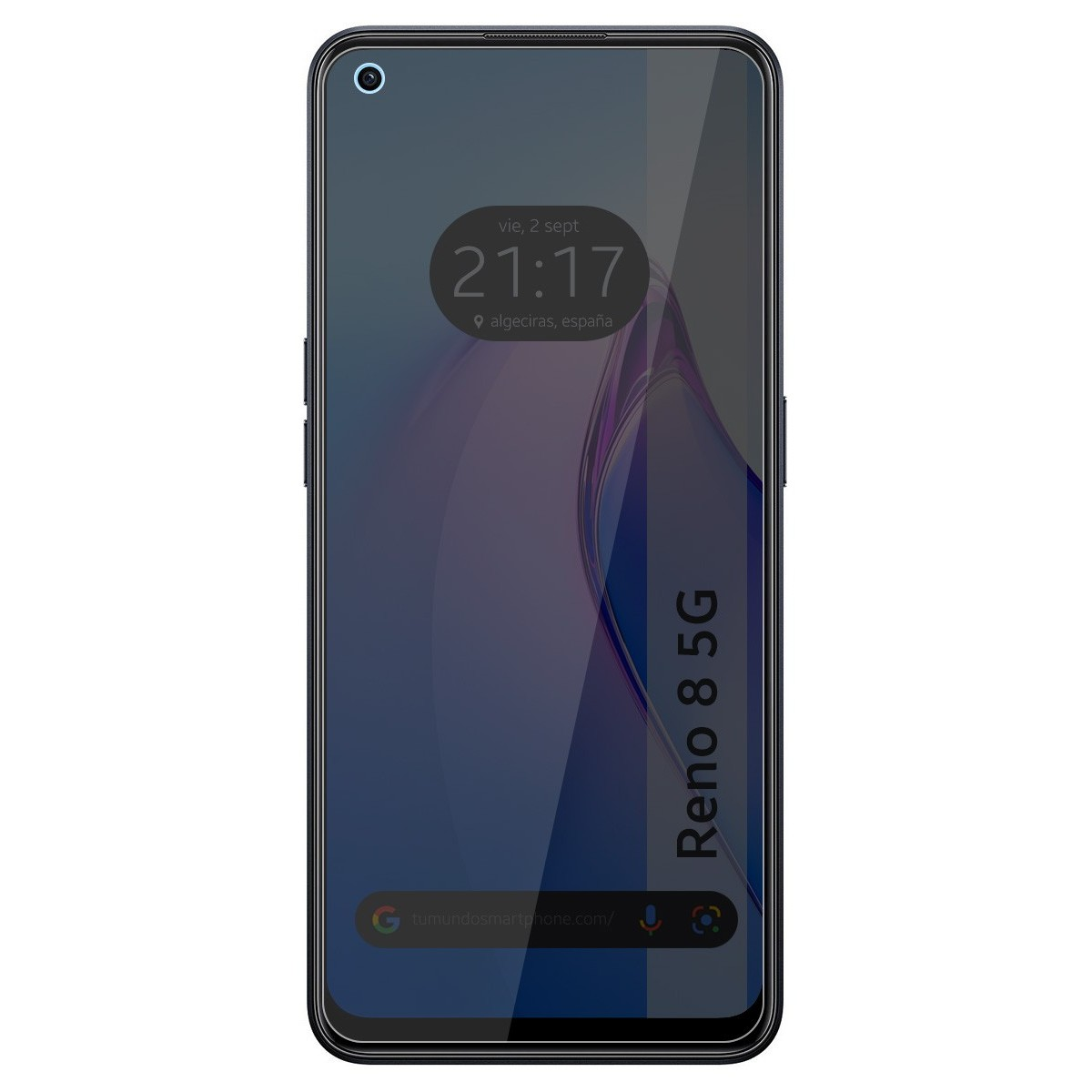 Uno schermo di smartphone che mostra l'ora e la posizione.