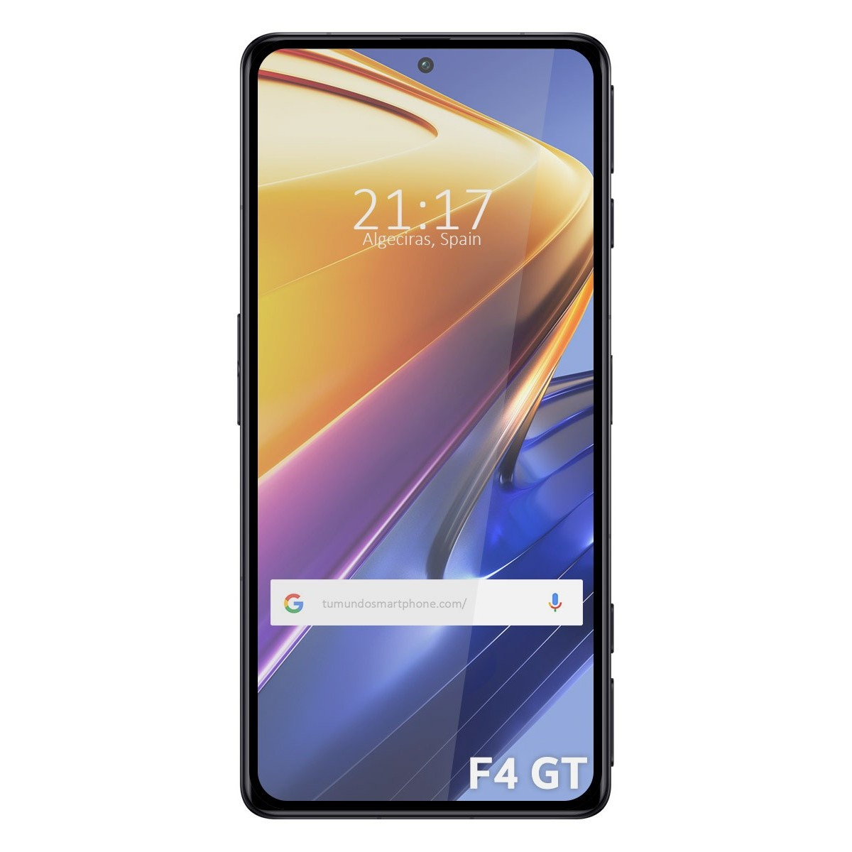 Schermo smartphone che mostra ora e data, con protezione applicata.