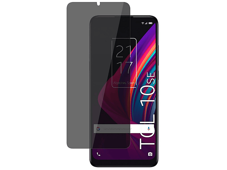 Funda Y Protector De Pantalla REY Para TCL 10L - Cristal Templado 9H+ Y TPU, Protección Total