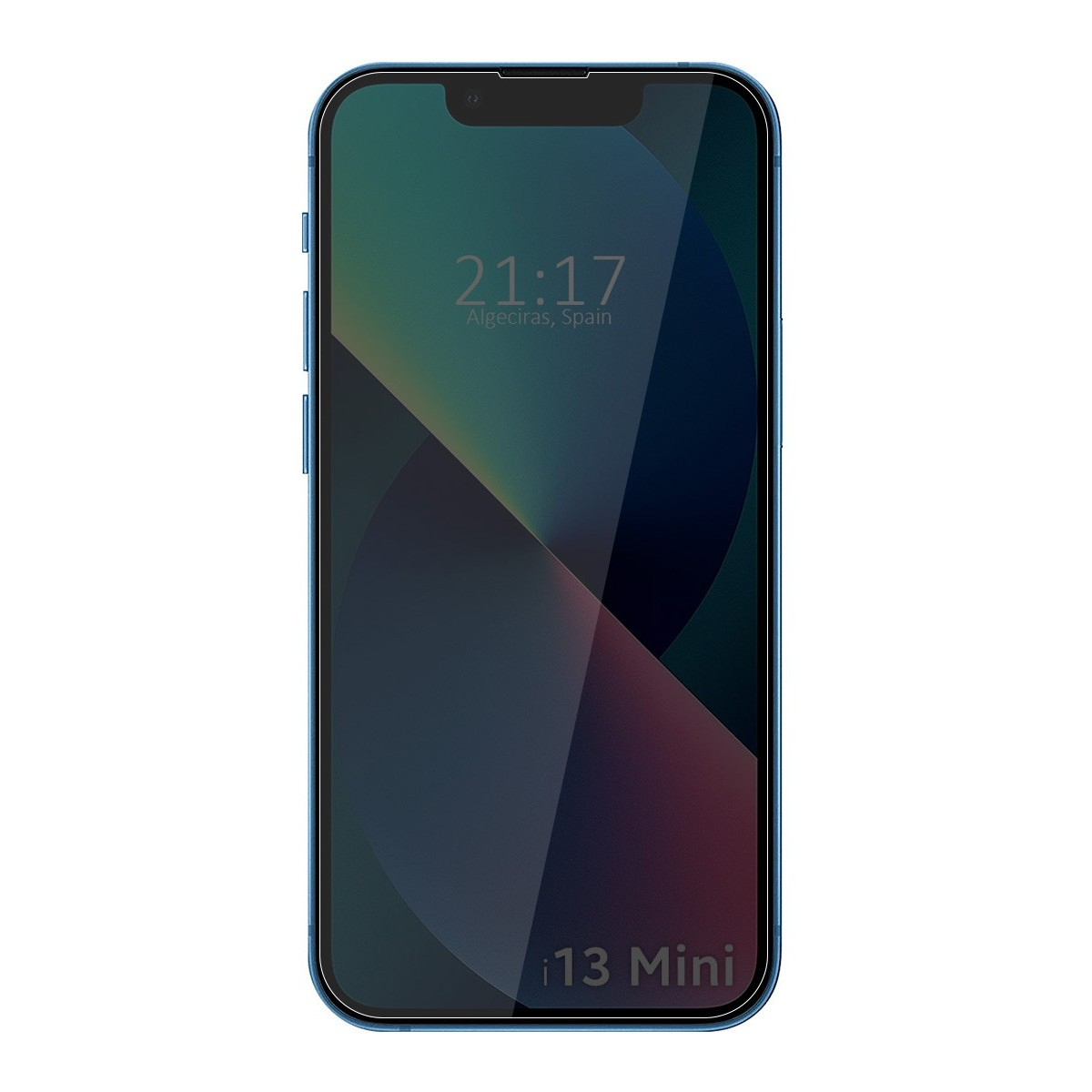 Pantalla de smartphone muestra hora, fecha y sitio web.