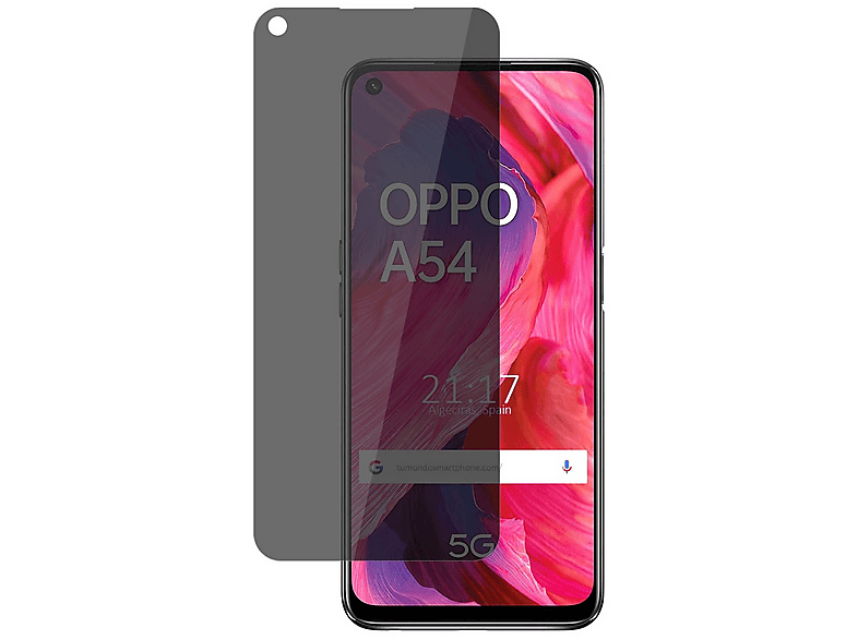 Vitre Arrière De Remplacement Pour Oppo A54 5G / A74 5G - Couleur Noir-argent/gris/violet - Neuf